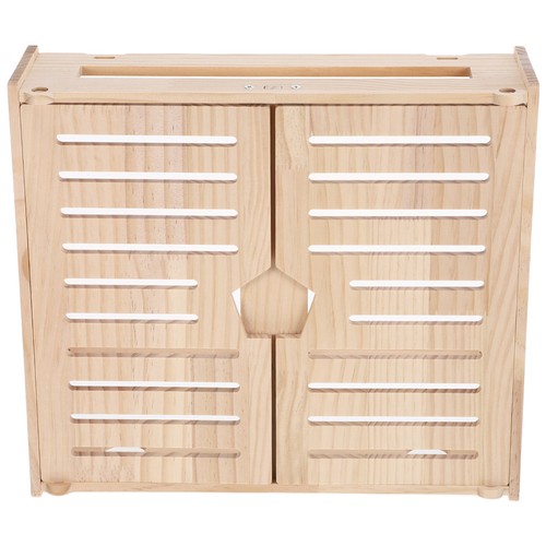 Wifi organizer box wood - wood, router