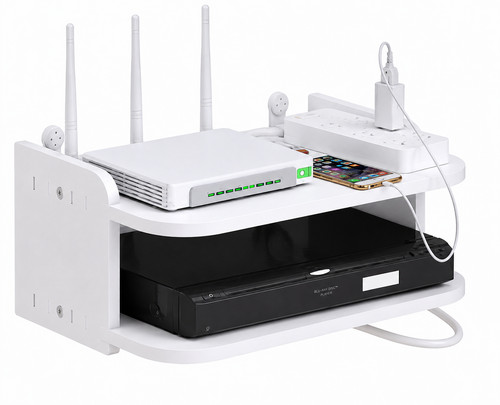 Wall mounted router - wall, shelf
